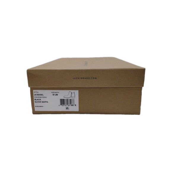 Lucky Brand 9.5W LK-BASEL Black Glove Nappa Side-Zip Ankle Bootie Boots NIB - Picture 15 of 16